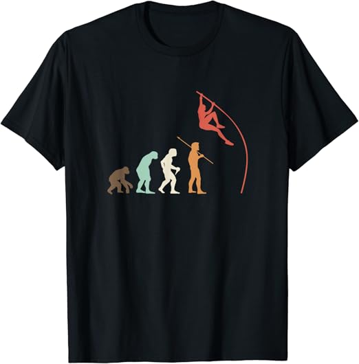 Evolution Pole Vault Athlete Gymnastics High Jump Vaulting TShirt
